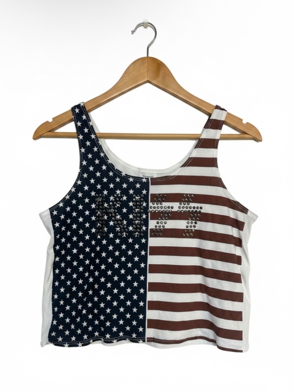 1776 “kiss” studded American flag tank